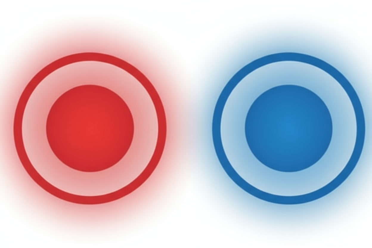 2 lights - red and blue -  icon